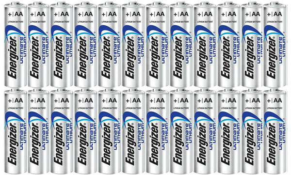 Energizer Ultimate Lithium AA Batteries, 24 Batteries